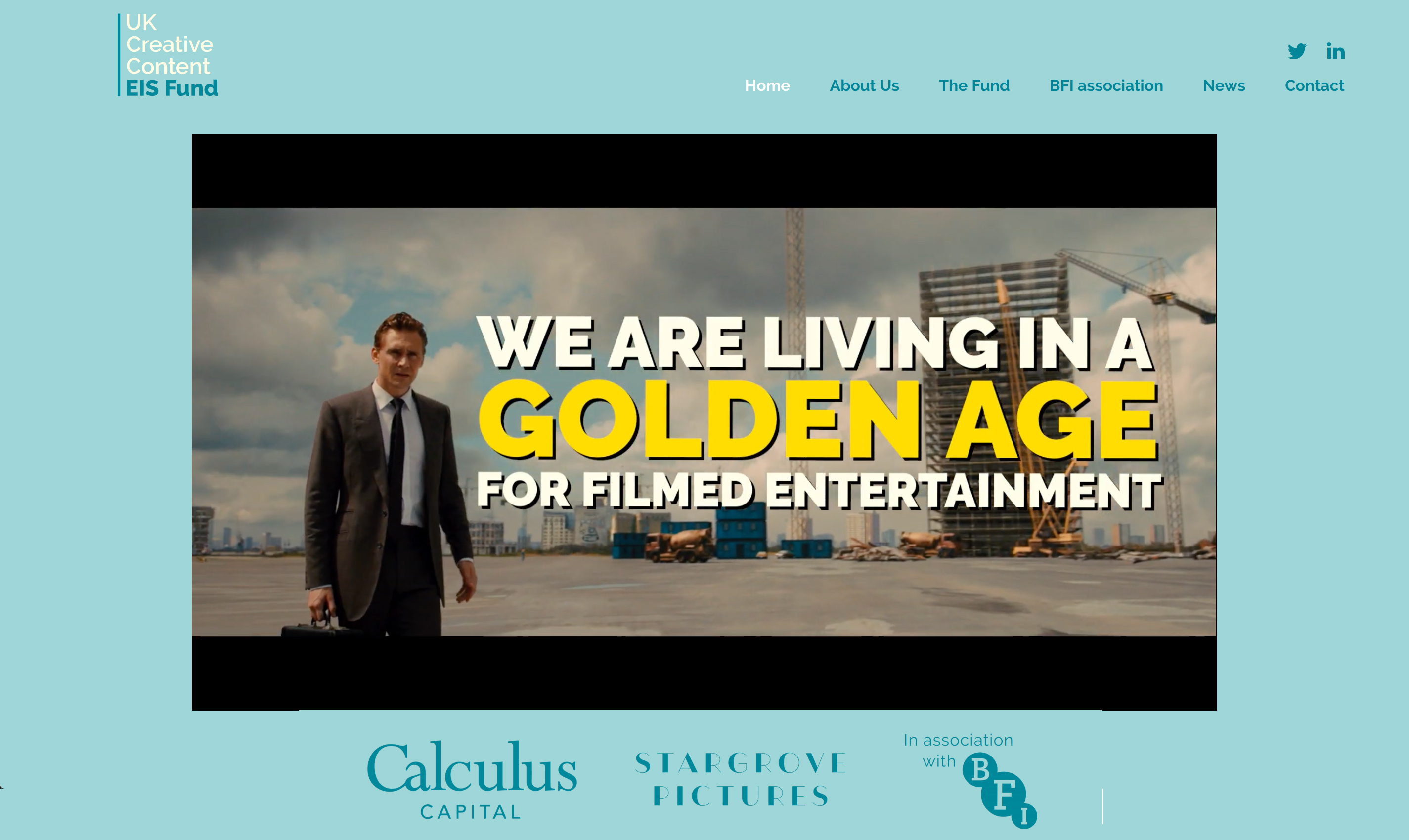 Calculus Capital - UK Creative Content EIS microsite screenshot